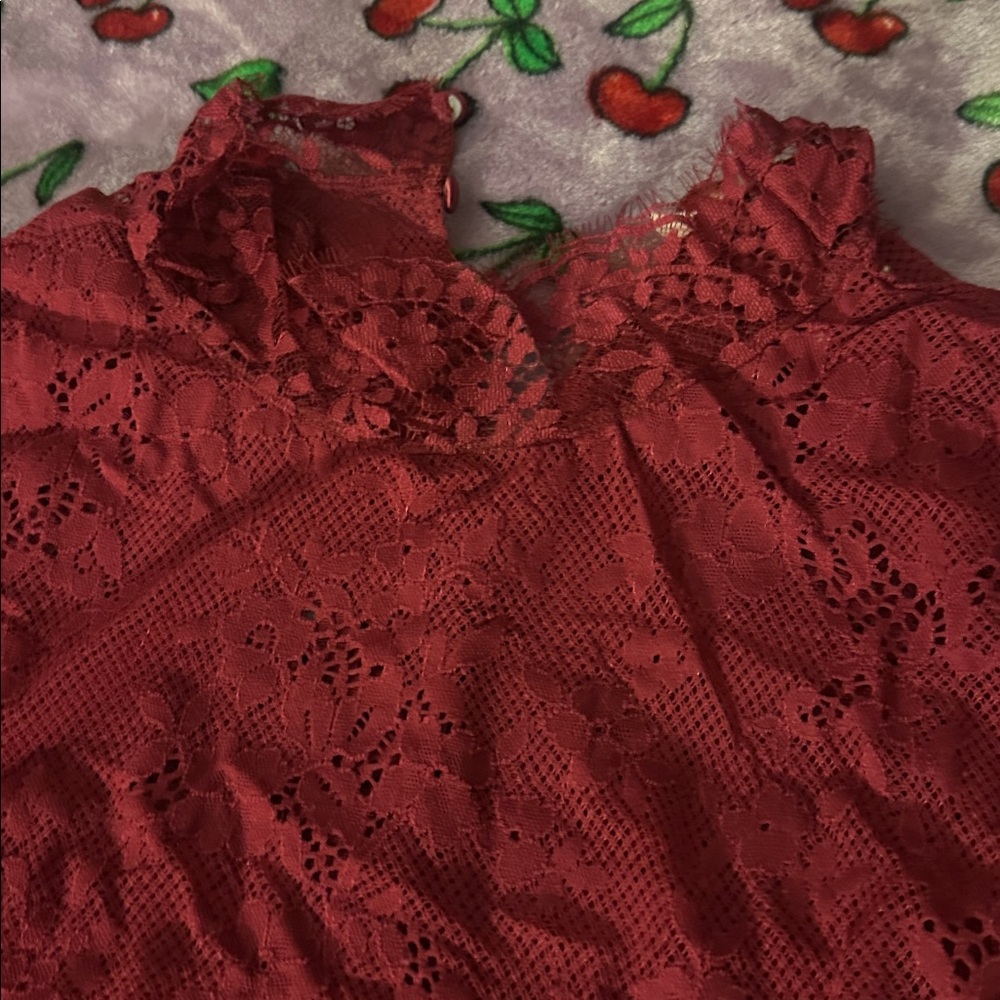 Victoria Secrets Ruby Lace Bodysuit Size Extra Large XL